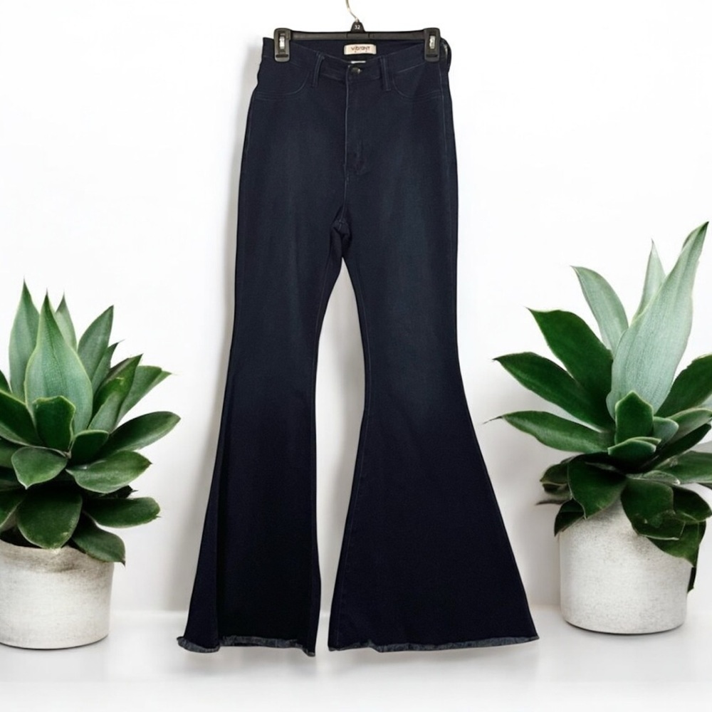 Vibrant flare dark wash denim jeans Size 13 waist 30
